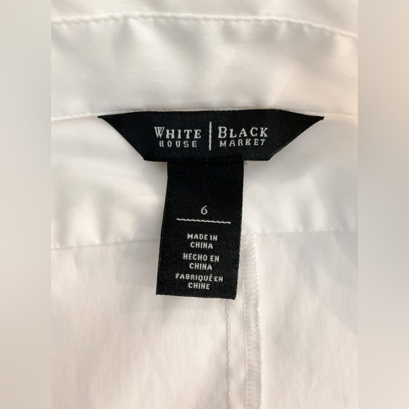WHBM Half Sleeve White Blouse Size 6 - Picture 6 of 9